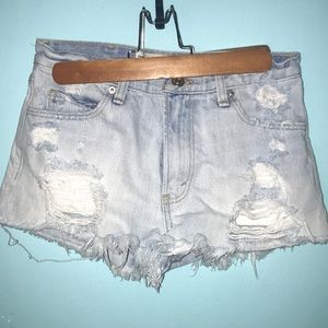 Abercrombie & Fitch ripped jean shorts